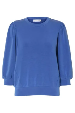 Selected T-Shirts|Sweatshirts-Blusa com manga top Azul