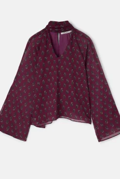 Silbon Blusas-Blusa com motivos estampado no gola Granada