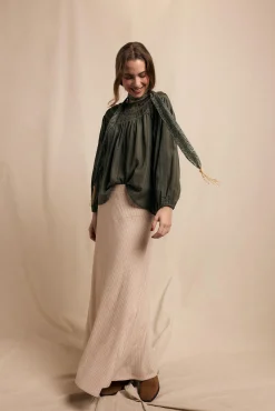 Slowlove Blusas-Blusa combinada Verde