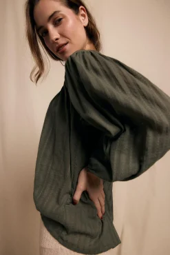 Slowlove Blusas-Blusa combinada Verde