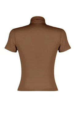 Trendyol Blusas-Blusa de gola alta cru