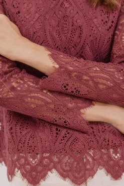 Cortefiel T-Shirts-Blusa de guipura de manga comprida Granada