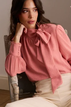 Polín Et Moi Blusas-Blusa de laçada Belvia Subiu