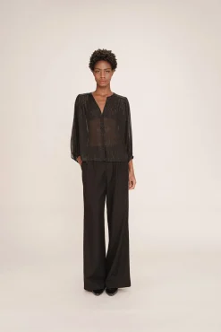 Grace & Mila Blusas-blusa de lurex Preto