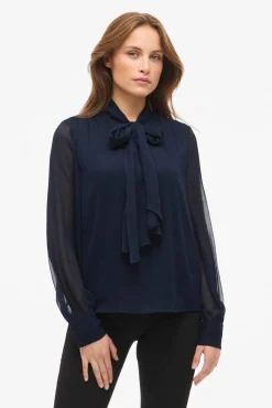 Vila Blusas-Blusa de manga comprida Azul