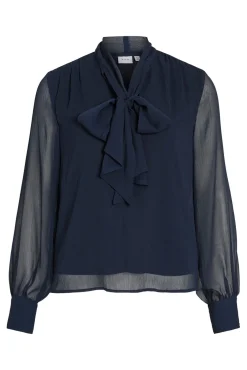 Vila Blusas-Blusa de manga comprida Azul