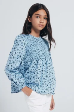 Springfield Kids Malhas|Blusões-Blusa de manga comprida para menina azul