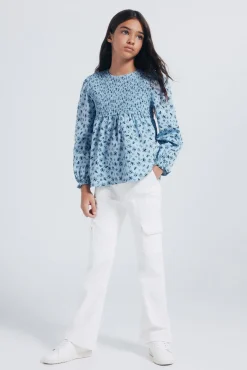 Springfield Kids Malhas|Blusões-Blusa de manga comprida para menina azul