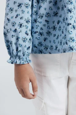 Springfield Kids Malhas|Blusões-Blusa de manga comprida para menina azul