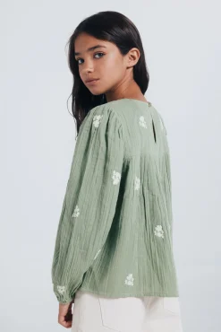 Springfield Kids Malhas|Blusões-Blusa de manga comprida para menina verde