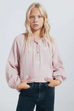 Springfield Kids Malhas|Blusões-Blusa de manga comprida para menina rosa