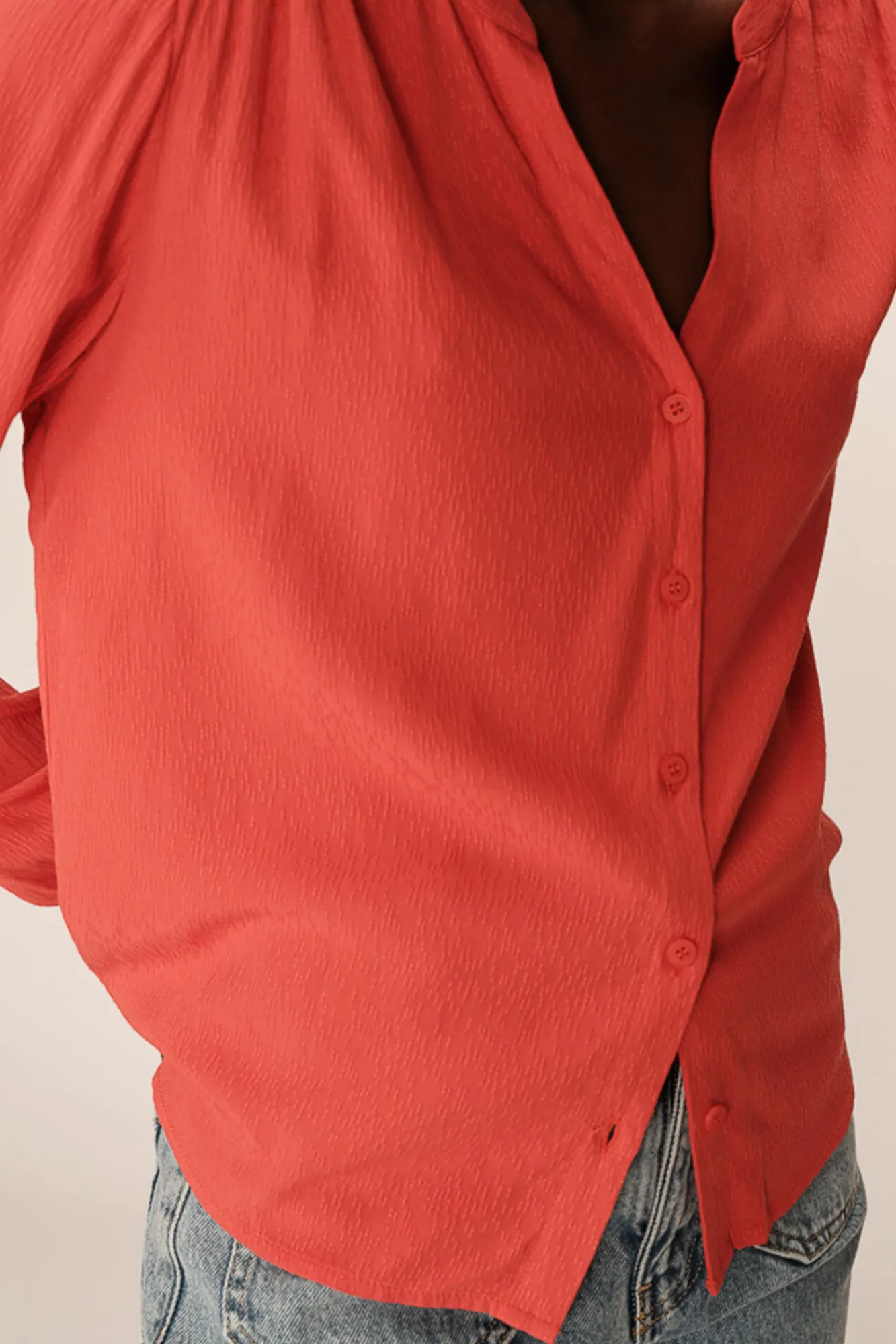 Grace & Mila Blusas-Blusa de mangas comprida com corte regular Vermelho