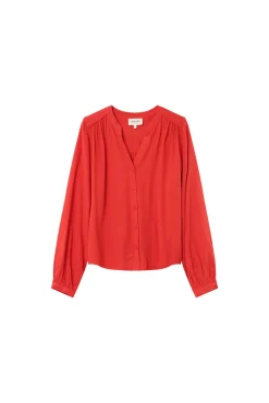 Grace & Mila Blusas-Blusa de mangas comprida com corte regular Vermelho