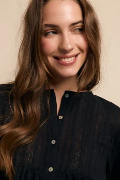 Slowlove Blusas-Blusa de renda Preto