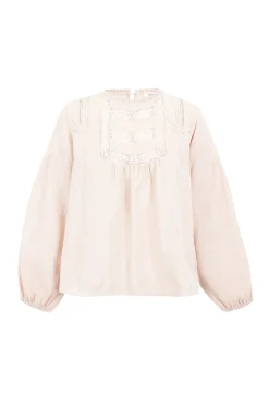 Slowlove Blusas-Blusa de renda Ecru