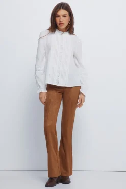 Springfield Blusas-Blusa de renda romântica cru