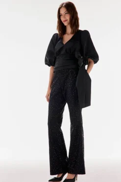 TFP by Tamara Falcó Blusas-Blusa de tafetá com laço Preto