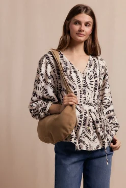 Slowlove Blusas-Blusa estampada Ecru