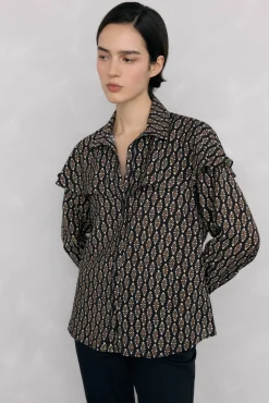 Pedro del Hierro Blusas-Blusa estampada capa Cizento