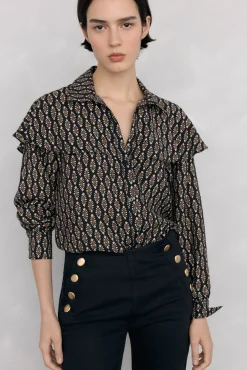 Pedro del Hierro Blusas-Blusa estampada capa Cizento