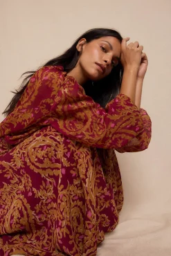 Slowlove Blusas-Blusa estampada fluida Multicolorido