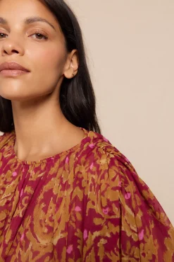 Slowlove Blusas-Blusa estampada fluida Multicolorido