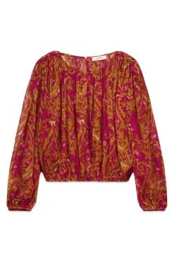 Slowlove Blusas-Blusa estampada fluida Multicolorido