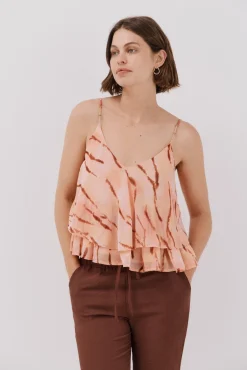 Cortefiel Blusas-Blusa estampada fluida Multicolorido