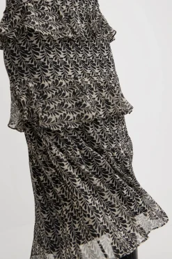 Silbon Blusas-Blusa estampado com babados Multicolorido