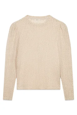 Slowlove T-Shirts-Blusa estruturada rústica de manga comprida Ecru