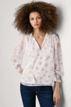 Pepe Jeans Blusas-Blusa floral de manga comprida estampado