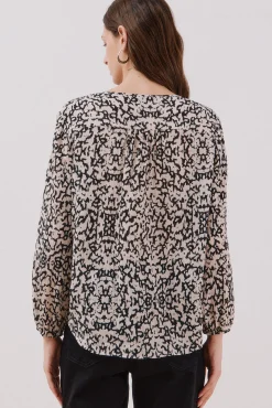 Cortefiel Blusas-Blusa gola redonda Impress&atilde;o