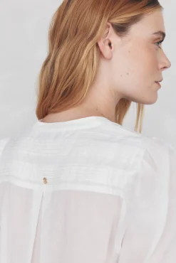 Pedro del Hierro Blusas-Blusa lisa e solta Branco