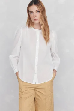 Pedro del Hierro Blusas-Blusa lisa e solta Branco
