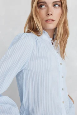 Pedro del Hierro Blusas-Blusa lisa e solta Azul