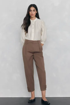 Pedro del Hierro Blusas-Blusa lisa e solta Beige