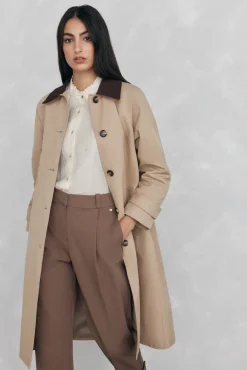 Pedro del Hierro Blusas-Blusa lisa e solta Beige