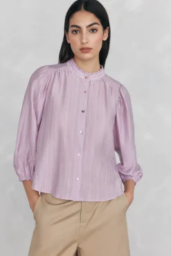 Pedro del Hierro Blusas-Blusa lisa e solta P&uacute;rpura