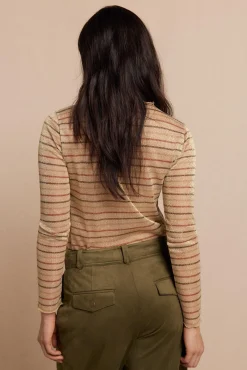 Slowlove Blusas-Blusa listrada de lurex Multicolorido