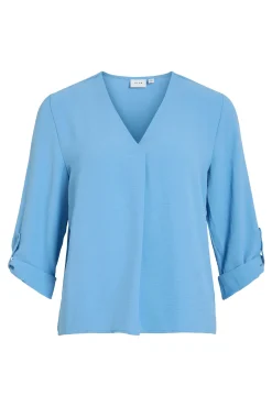 Vila Blusas-blusa manga 3/4 Azul
