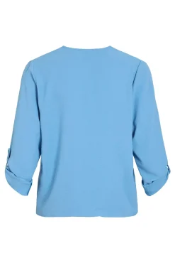 Vila Blusas-blusa manga 3/4 Azul