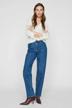 Vila Blusas-blusa manga 3/4 Branco