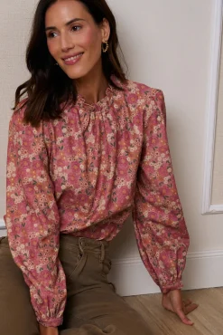 Polín Et Moi Blusas-Blusa Minna com babados Subiu