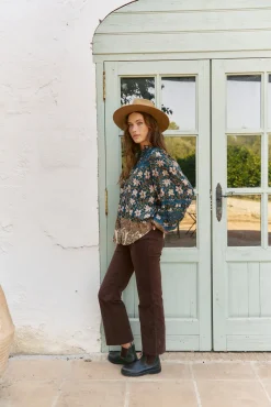 Jaase Blusas-Blusa Nadia com estampado Nomade Azul