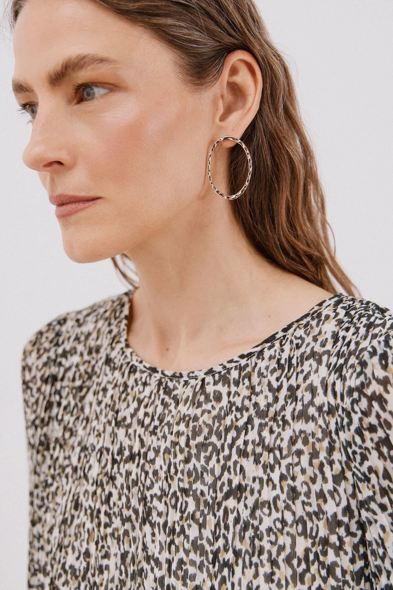 Cortefiel Blusas-Blusa plissada Impressão