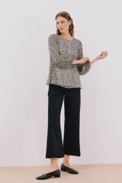 Cortefiel Blusas-Blusa plissada Impressão