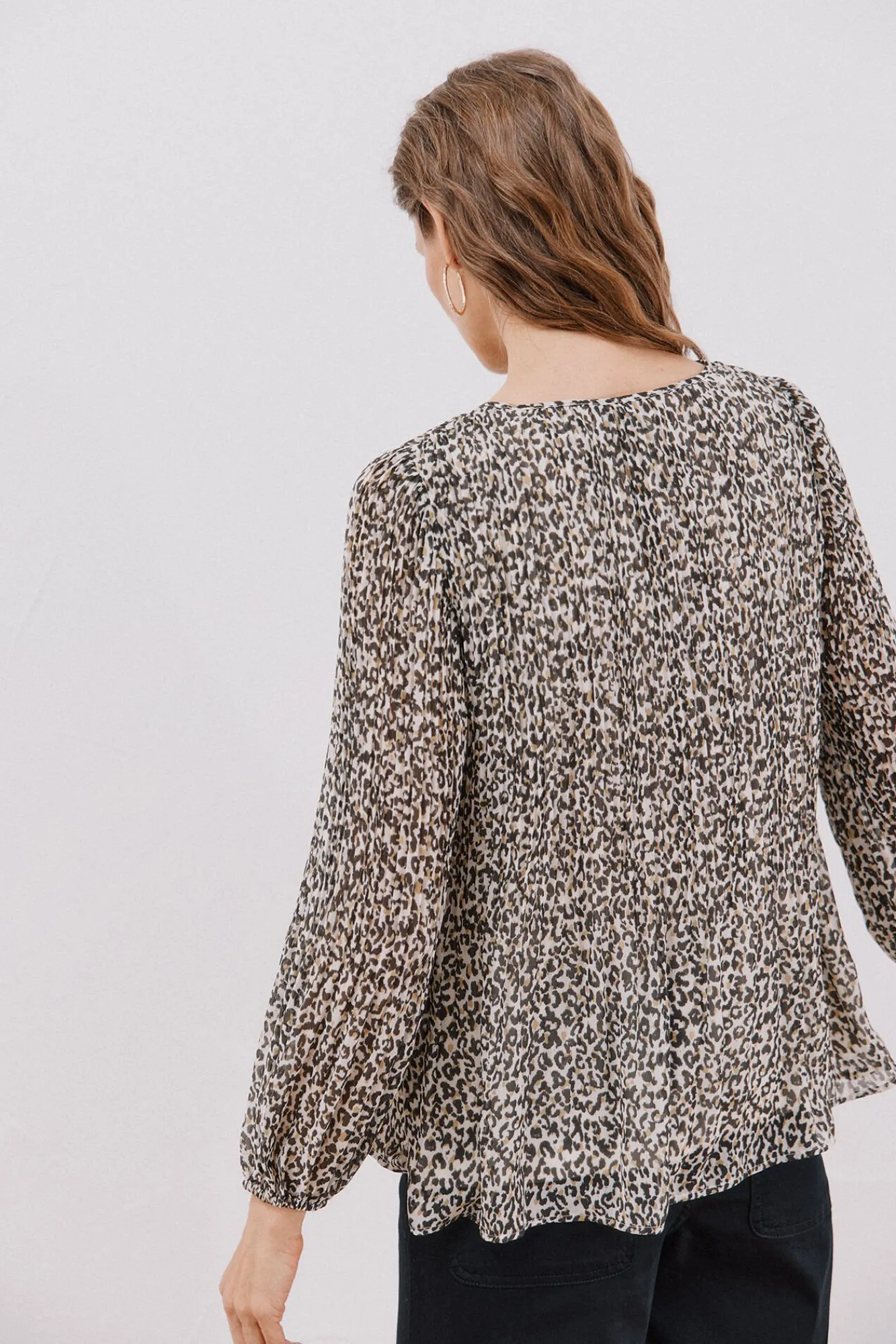 Cortefiel Blusas-Blusa plissada Impressão