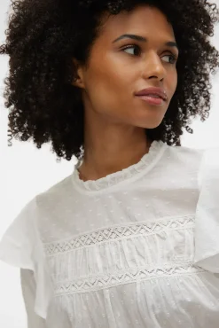 Vero Moda T-Shirts-Blusa plumeti com top Branco