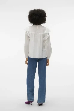 Vero Moda T-Shirts-Blusa plumeti com top Branco