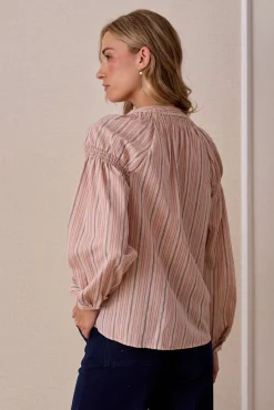 Polín Et Moi Blusas-Blusa riscas de lurex Subiu